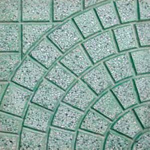 gạch terrazzo rẻ quạt xanh